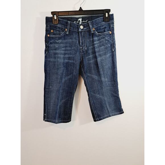 7 For All Mankind New! Y2K Deadstock Capri Dojo's Size 25 Swarovski Crystallized